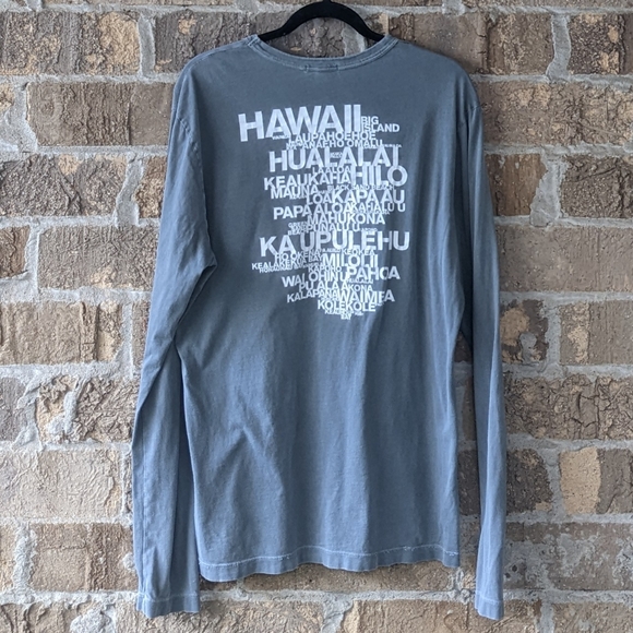 James Perse Shirts James Perse Charcoal Gray Hawaii Big Island Long